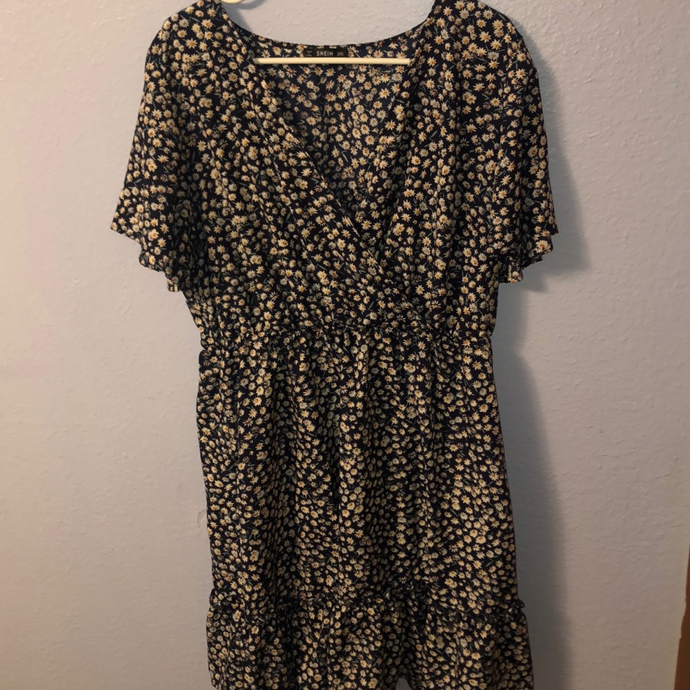 Women’s 2XL daisy print flare dress
